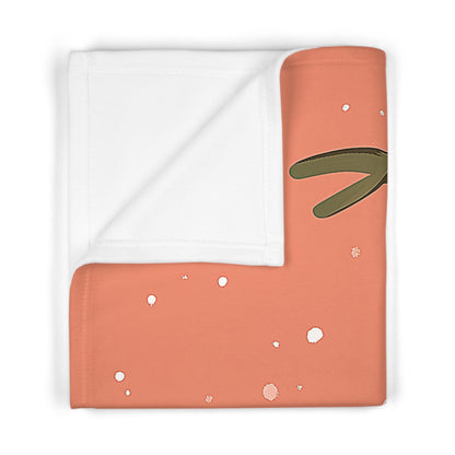 Holiday Baby Reindeer by Brandon Mclain, Blanket Soft and Cozy Festive Design in softy Pink (c)BrandonMclain2024