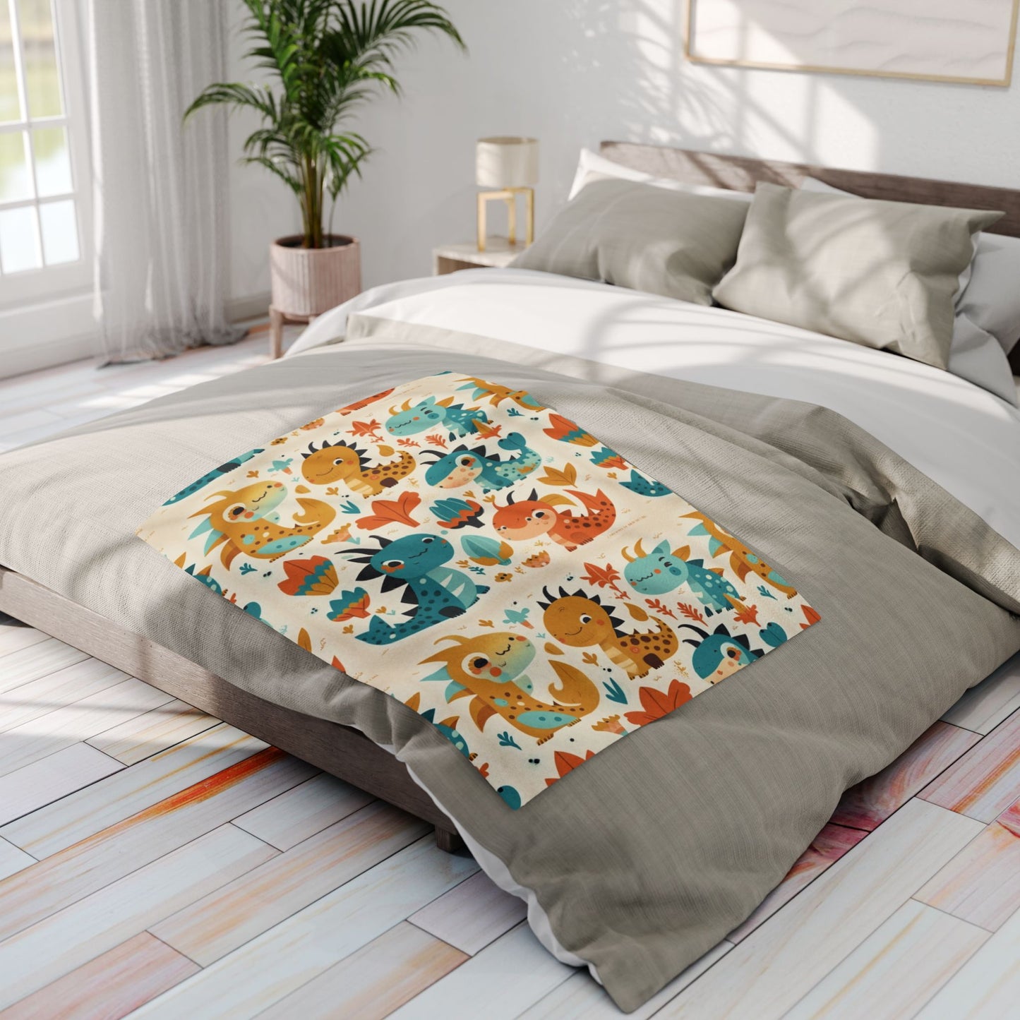 Dragon friends by Brandon Mclain, soft Arctic Fleece Blanket (c)BrandonMclain2024