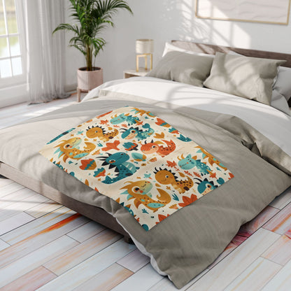 Dragon friends by Brandon Mclain, soft Arctic Fleece Blanket (c)BrandonMclain2024