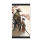 Samurai Ronin and Woman Warrior Art Print - Cherry Blossom Serenity The perfect gift for gamers and art collectors