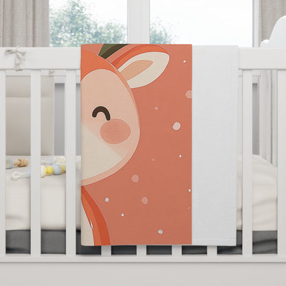 Holiday Baby Reindeer by Brandon Mclain, Blanket Soft and Cozy Festive Design in softy Pink (c)BrandonMclain2024
