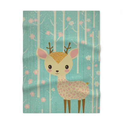 Holiday Baby Reindeer by Brandon Mclain, Blanket Soft and Festive Design in Blue (c)BrandonMclain2024