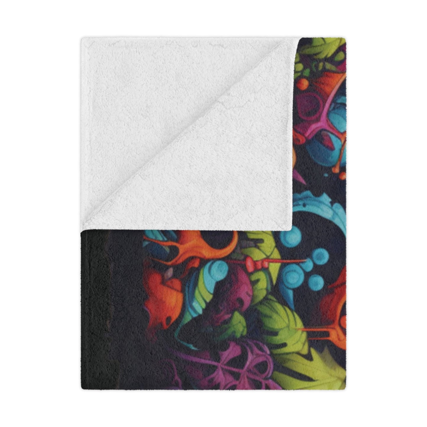 Video Game Graffiti Concept Art by Brandon Mclain, limited Edition, Ultra-Soft Microfiber Fleece Blanket in 3 Sizes (c)BrandonMclain2024