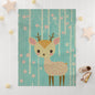 Holiday Baby Reindeer by Brandon Mclain, Blanket Soft and Festive Design in Blue (c)BrandonMclain2024