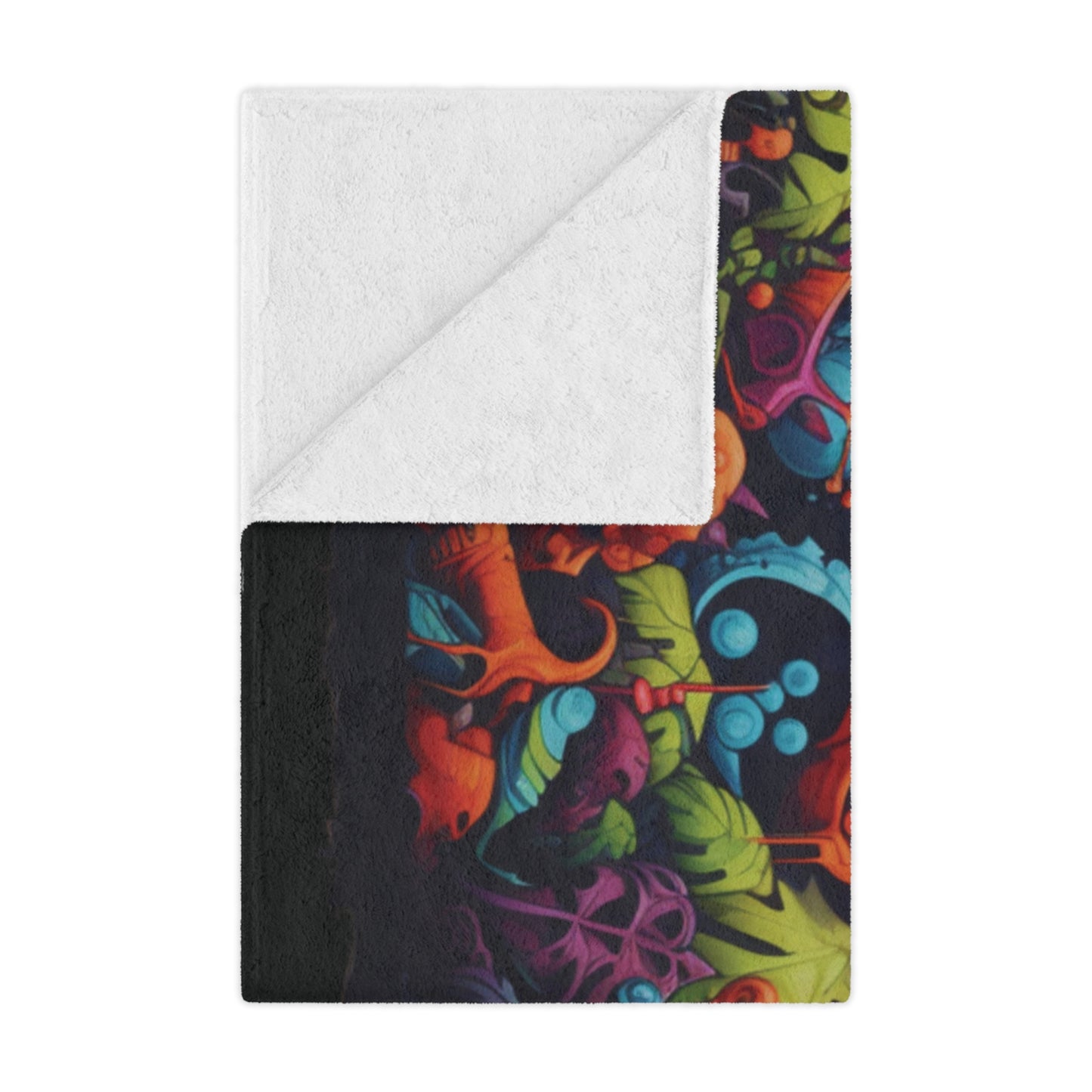 Video Game Graffiti Concept Art by Brandon Mclain, limited Edition, Ultra-Soft Microfiber Fleece Blanket in 3 Sizes (c)BrandonMclain2024
