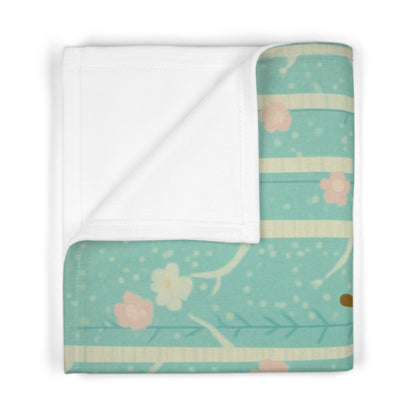 Holiday Baby Reindeer by Brandon Mclain, Blanket Soft and Festive Design in Blue (c)BrandonMclain2024