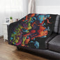 Video Game Graffiti Concept Art by Brandon Mclain, limited Edition, Ultra-Soft Microfiber Fleece Blanket in 3 Sizes (c)BrandonMclain2024